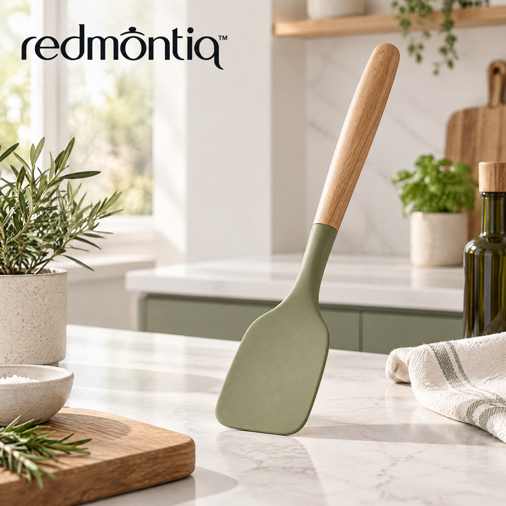 Redmontiq™ Silicone Spatula with Wooden Handle