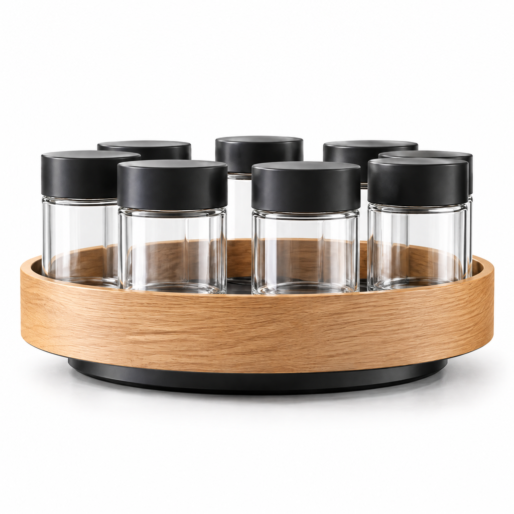 Redmontiq™ Rotating Spice Jar Organizer Set