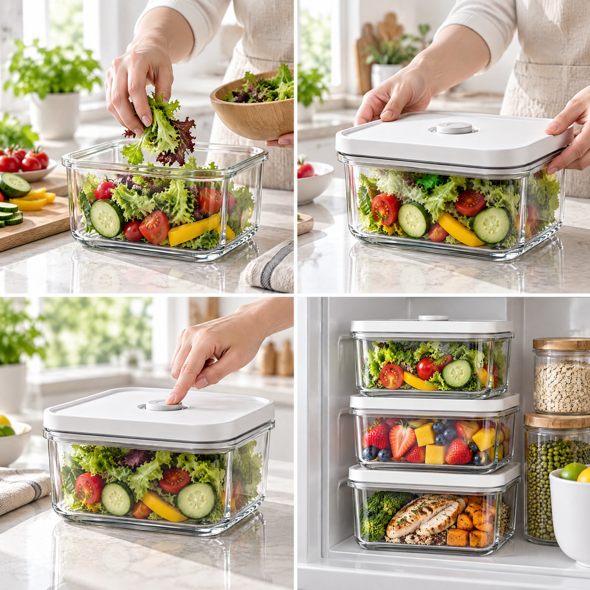 Redmontiq™ Clear Food Storage Container with Sealing Lid