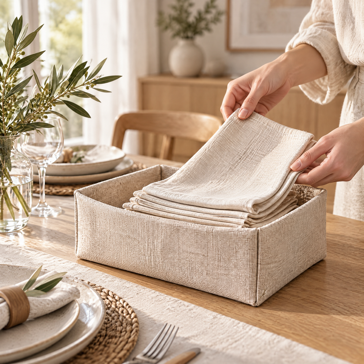 Redmontiq™ Fabric Kitchen Storage Basket
